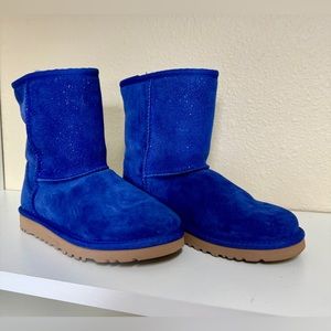 Worn once. Royal blue glitter UGGS. Size 4 which is 5.5 in women’s.